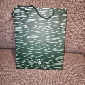 Rolex Green Wave Pattern Gift Bag